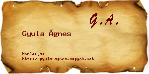 Gyula Ágnes névjegykártya