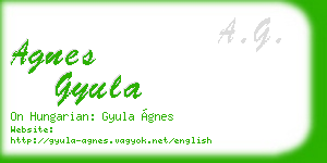 agnes gyula business card