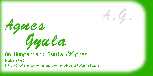 agnes gyula business card